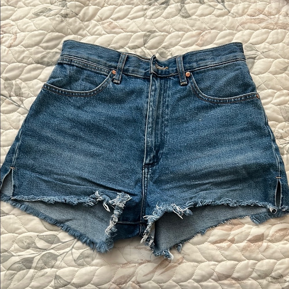 Wrangler Blue Jean Shorts High-Waisted Cut-Offs